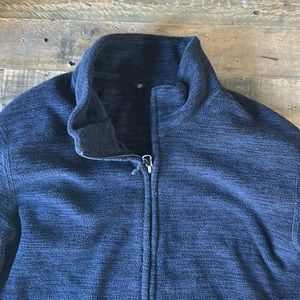 Uniqlo navy blue warm zip sweater jacket size medium